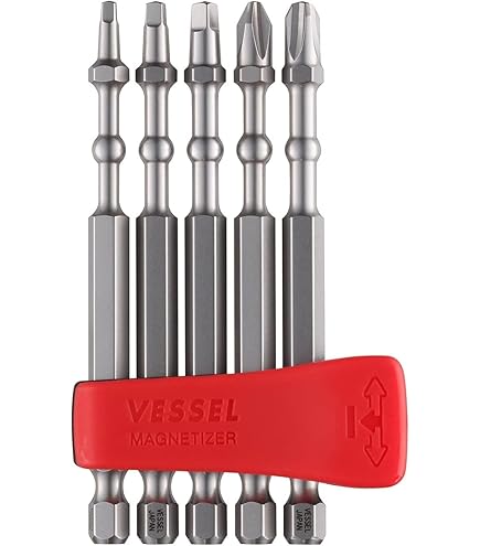 VESSEL IMAPCT BALL Torsion Bit with Mag Charge Holder 5PC. Set (+2